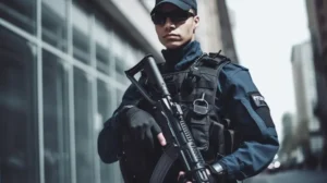 armed-security-officer-holding-gun